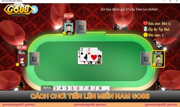 Cách chơi tiến lên miền Nam GO88 