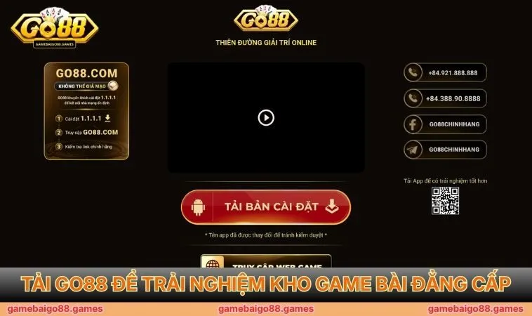 Tải GO88 để trải nghiệm kho game bài đẳng cấp